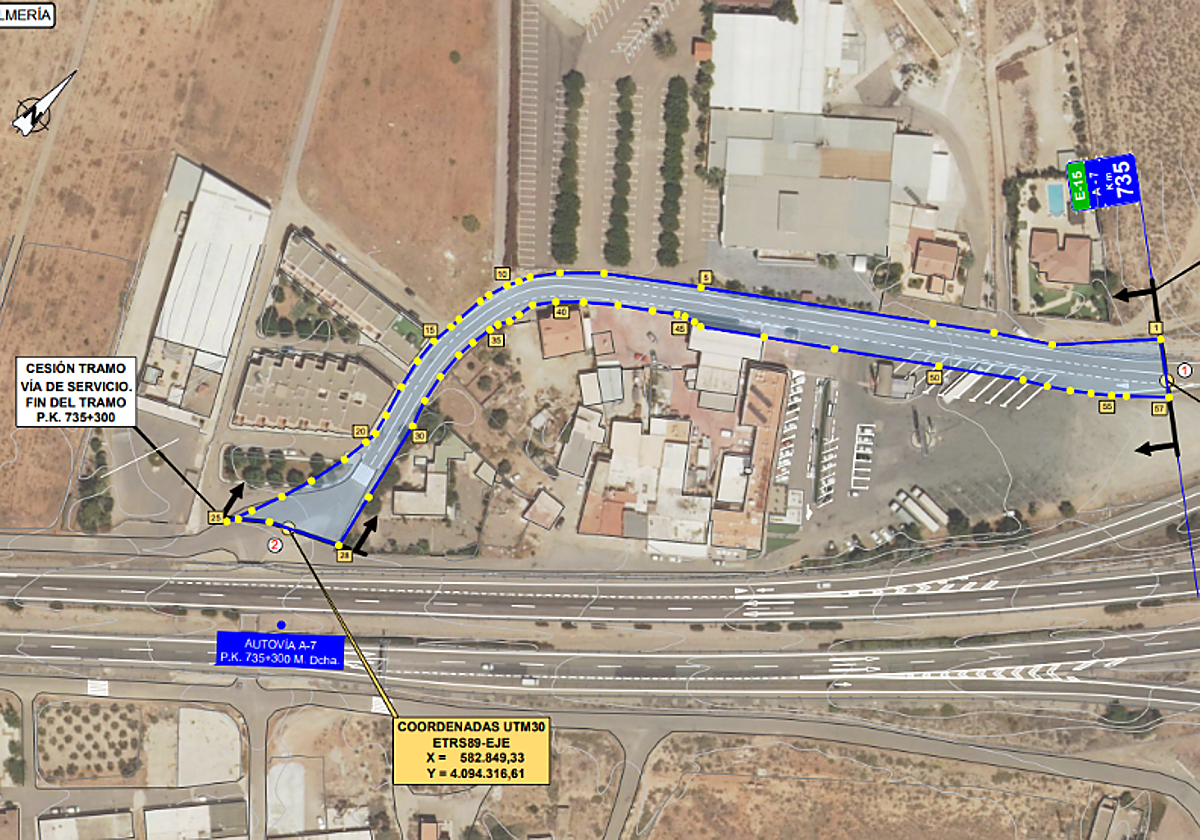 Níjar asume la titularidad de dos tramos de vía de servicio de la A-7
