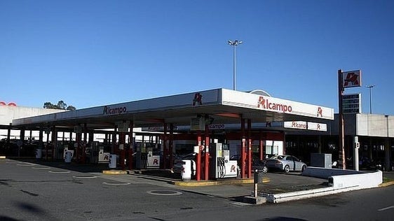 El origen del producto en la gasolinera de la firma Alcampo.