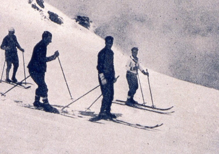 Las primeras fotografías de esquiadores en Sierra Nevada cumplen cien años