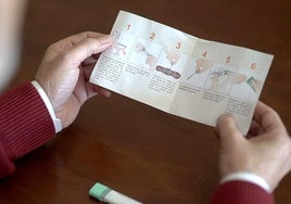 Instrucciones de una prueba de cribado de cáncer de colon.