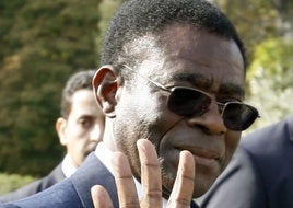 El jefe de Estado, Teodoro Obiang, en una visita a Madrid.