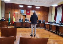 El acusado, durante el juicio en la Audiencia de Jaén.