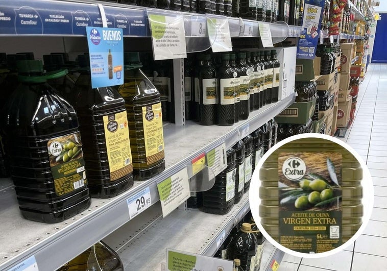 El aceite de oliva virgen extra de la marca Carrefour que tira su precio.