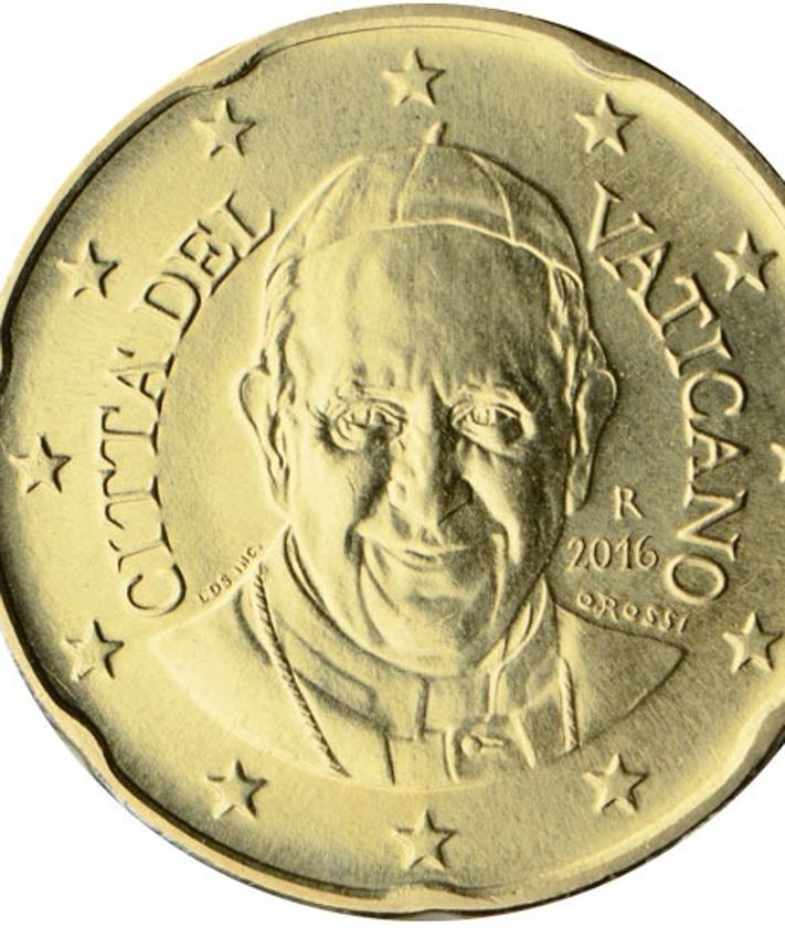 Imagen secundaria 2 - Monedas del Papa Francisco.