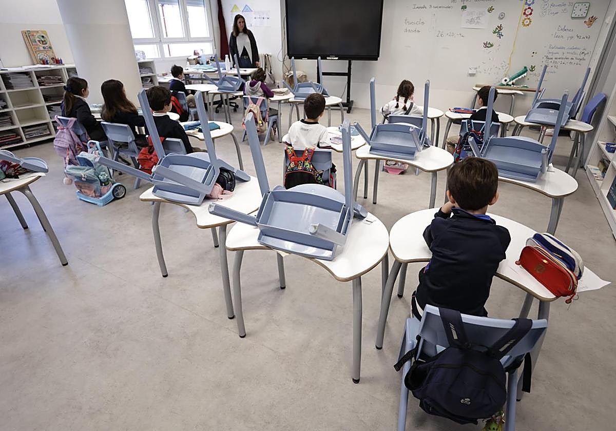 Un aula a medio gas en Maristas.