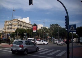 Semáforos apagados en Almería.