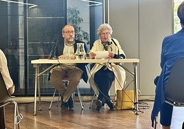 José Manuel Ruiz y Rosaura Álvarez, en un momento del acto.