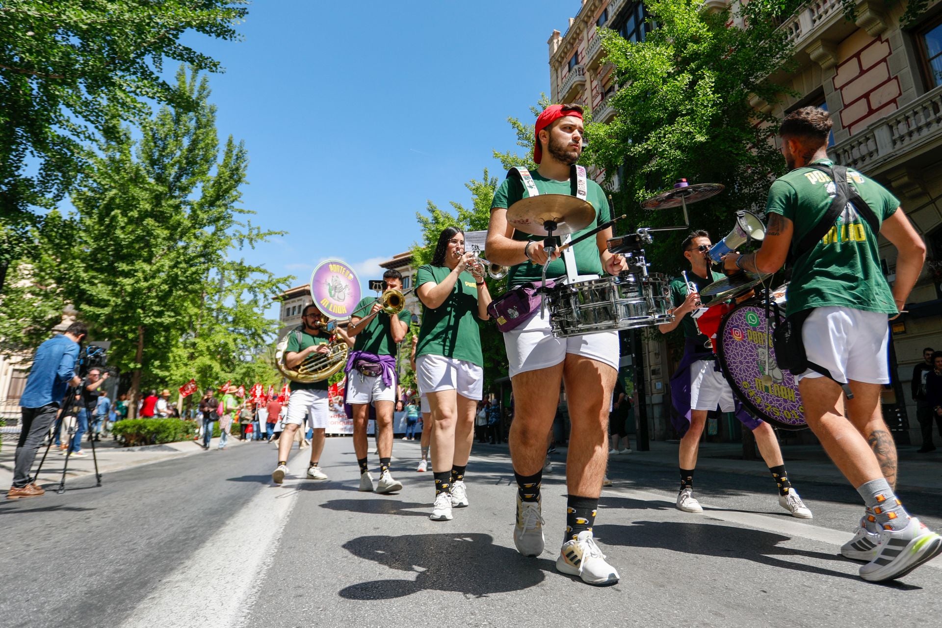 La imágenes de la marcha en Granada por la reducción de la jornada laboral