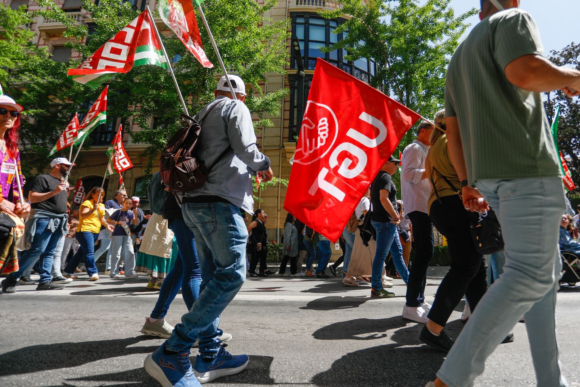 La imágenes de la marcha en Granada por la reducción de la jornada laboral