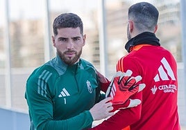 Luca Zidane sale a un entrenamiento anterior.