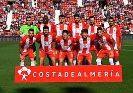 Once titular de la UD Almería contra el Eldense