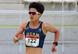 María Pérez marcha durante el Campeonato de España universitario.
