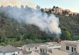 Fuego en la Fuente de la Bicha.