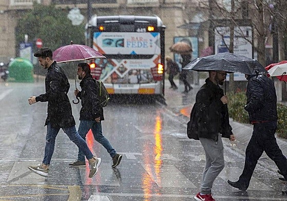 Lluvia sobre Granada.