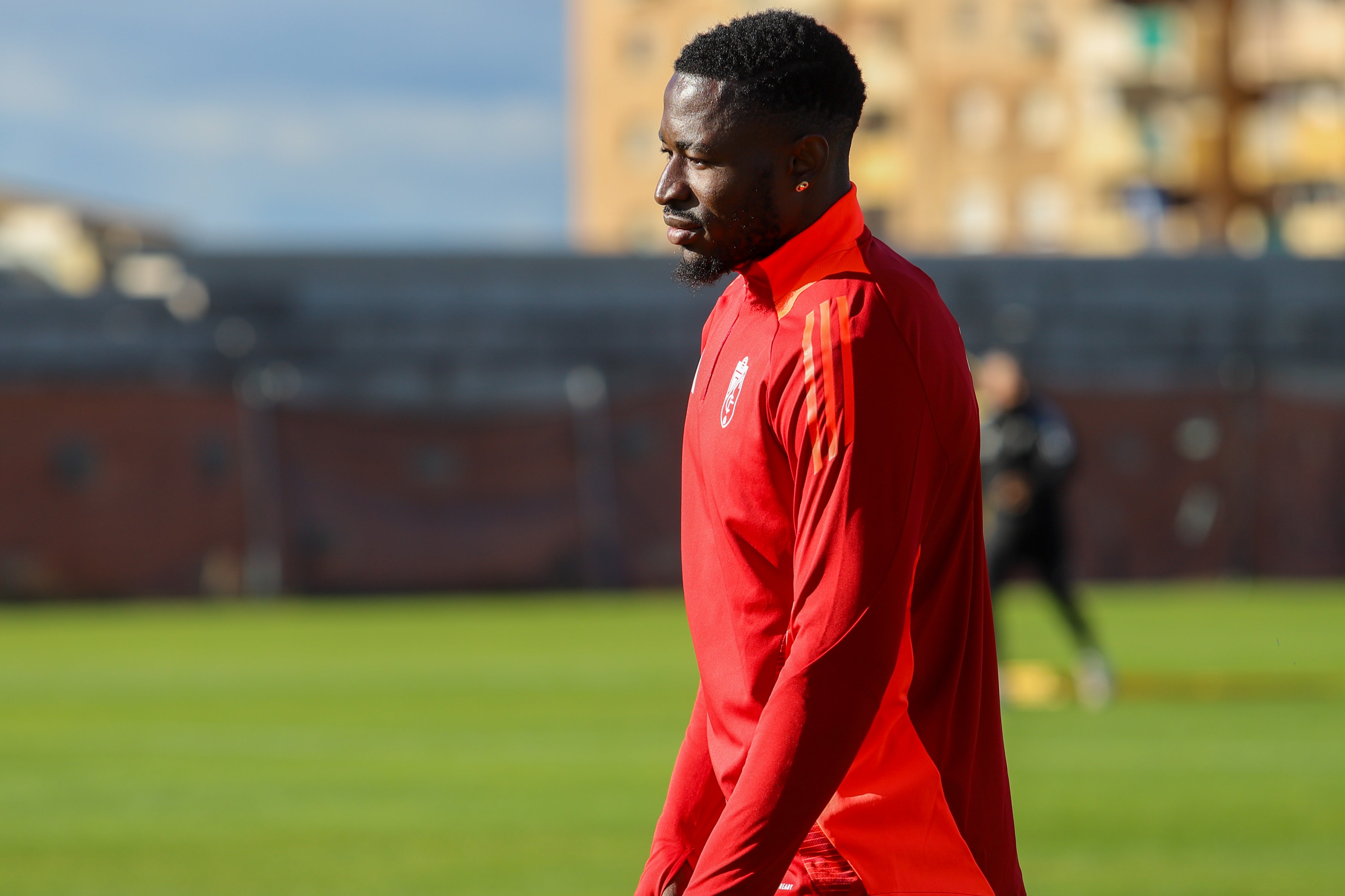 Martin Hongla, en la Ciudad Deportiva del Granada.