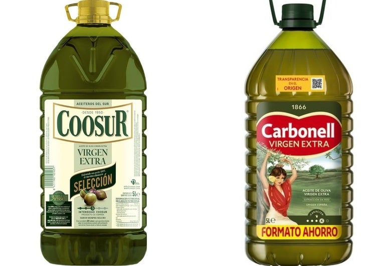 Hipercor lanza una doble oferta de aceite de oliva virgen extra de Coosur y Carbonell