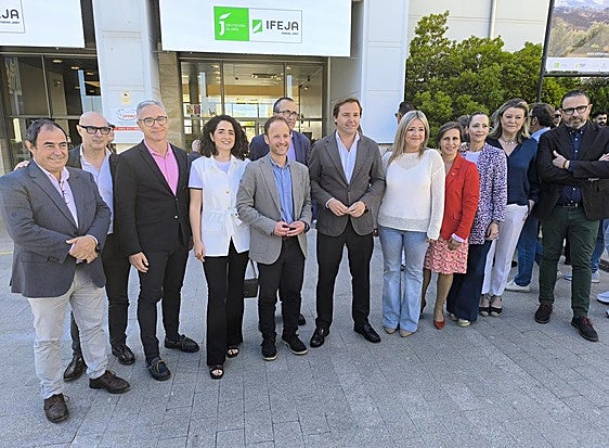 Antonio Repullo y Erik Domínguez a las puertas de Expoliva.