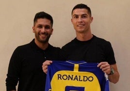 Mohamed Al-Khereiji, nuevo presidente del Almería junto a Cristiano Ronaldo
