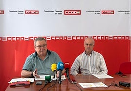 Rueda de prensa ofrecida en la sede de Comisiones Obreras.