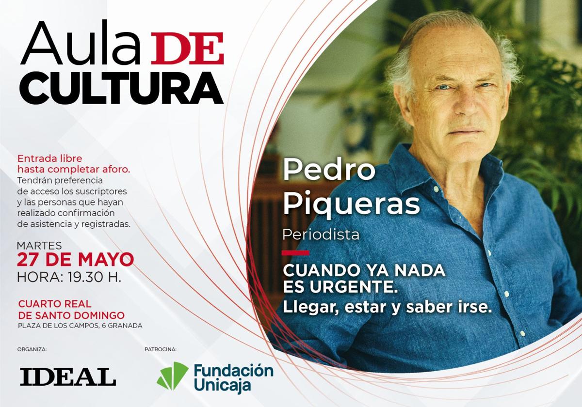 Pedro Piqueras presenta su nuevo libro en el Aula de Cultura de IDEAL en Granada