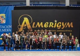 El torneo de gimnasia rítima se celebró para homenaje de los Juegos Mediterráneos.