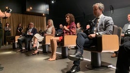 Julio Millán y María Espejo en la presentación de la actividad.