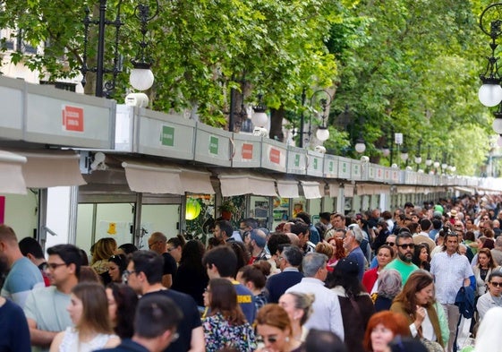 Aspecto de la Carrera de la Virgen en la Feria del Libro de este año.