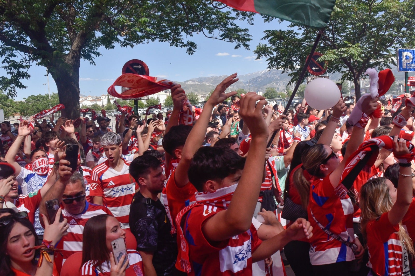 Así ha sido el espectacular recibimiento al Granada