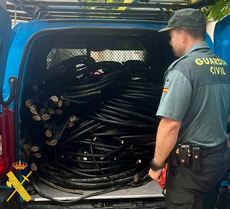 El cable robado por dos vecinos de Granada.