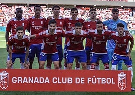 Alineación titular del Granada contra el Castellón.