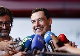 Moreno, en declaraciones a los medios de comunicación este lunes en Madrid, antes de participar en la clausura de la jornada 'Andalucía, donde todo comienza', sobre atracción de inversión extranjera..