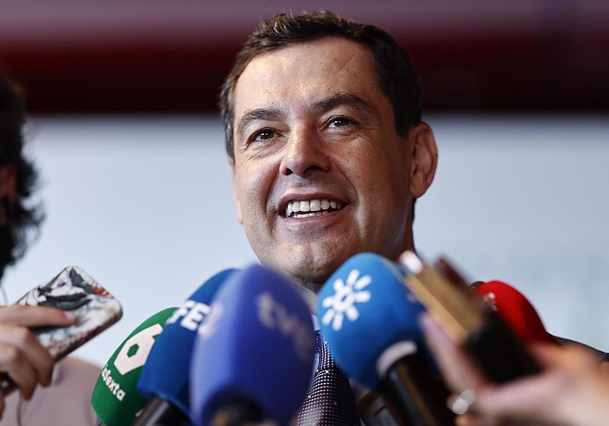 Moreno, en declaraciones a los medios de comunicación en Madrid, antes de participar en la clausura de la jornada 'Andalucía, donde todo comienza', sobre atracción de inversión extranjera..