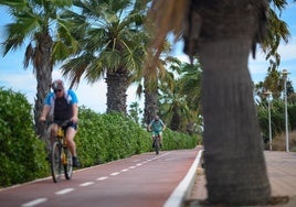 Imagen de archivo de un carril bici de Almería.