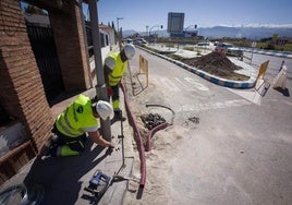 Obras del metro en el área metropolitana de Granada.