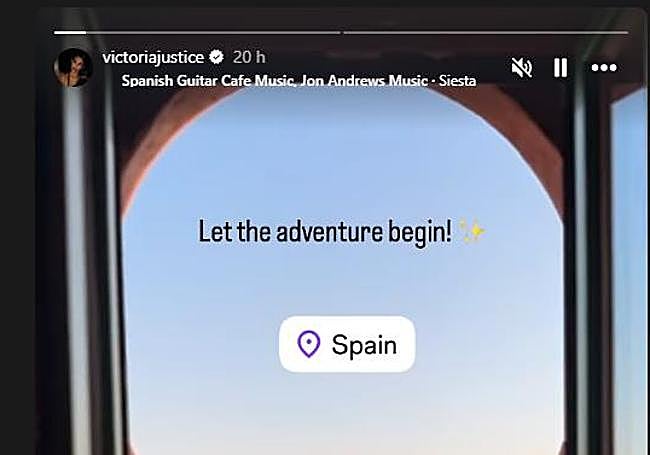 Historia de la ciudad de Granada subida por Victoria Justice en sus redes sociales.