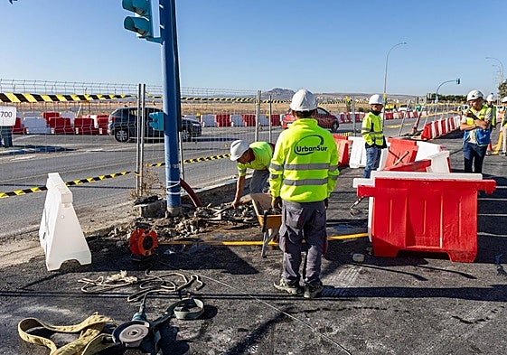 Una imagen de las obras del metro.
