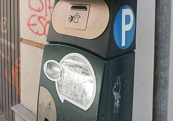 Máquina de zona azul.