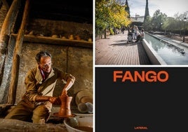 Un artesano de Fajaluza, uno de los lugares donde se celebra Fango; y el jardín del Cuarto Real de Santo Domingo.