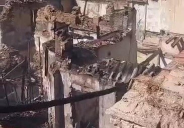 Así ha quedado la casa okupada tras el incendio