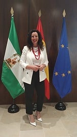 María del Mar Vázquez posa para IDEAL ALMERÍA en el área de Alcaldía de las Casas Consistoriales.