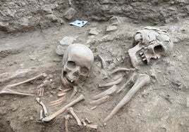 Disposición de los cuerpos, tal y como fueron localizados la pasada campana en Montefrío.