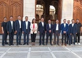 Momento de la recepción a los representantes chinos.