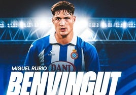 Bienvenida del Espanyol a Miguel Rubio.