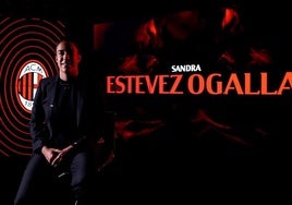La granadina Sandra Estévez, en las instalaciones del Milan.