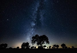La Vía Láctea observada desde el Desierto de los Coloraos, donde hay uno de los cielos más limpios de la provincia de Granada.