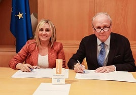 Firma del acuerdo con World Monuments Fund.