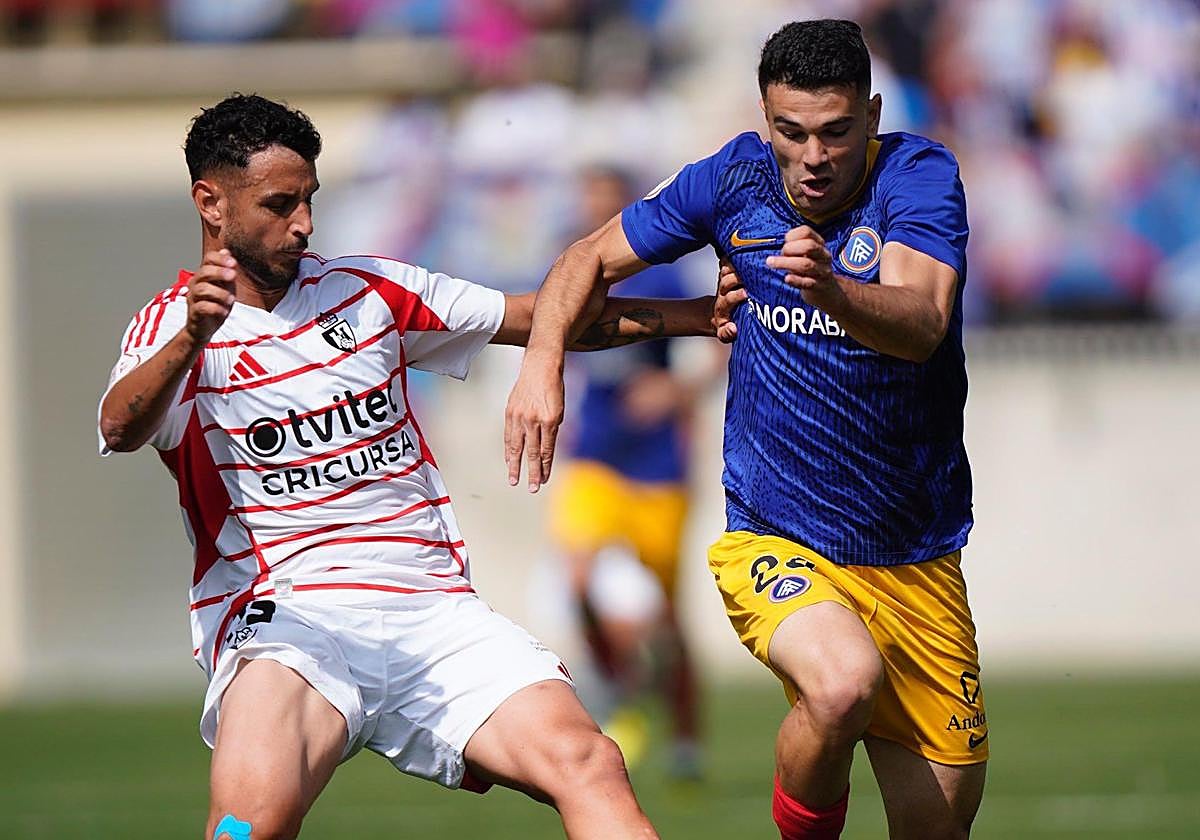 Un lance del partido entre Andorra y Ponferradina.