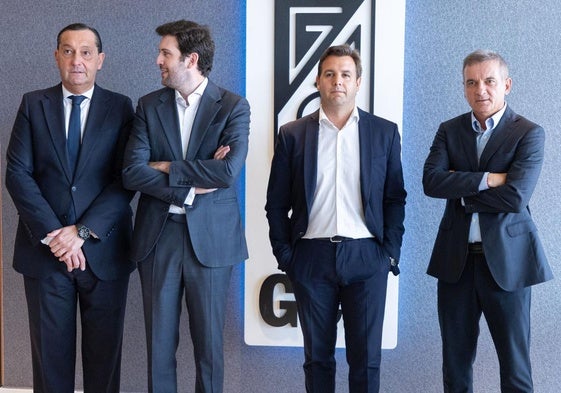 Amado, Aranguren, Alonso y Melgar, en el desayuno informativo.
