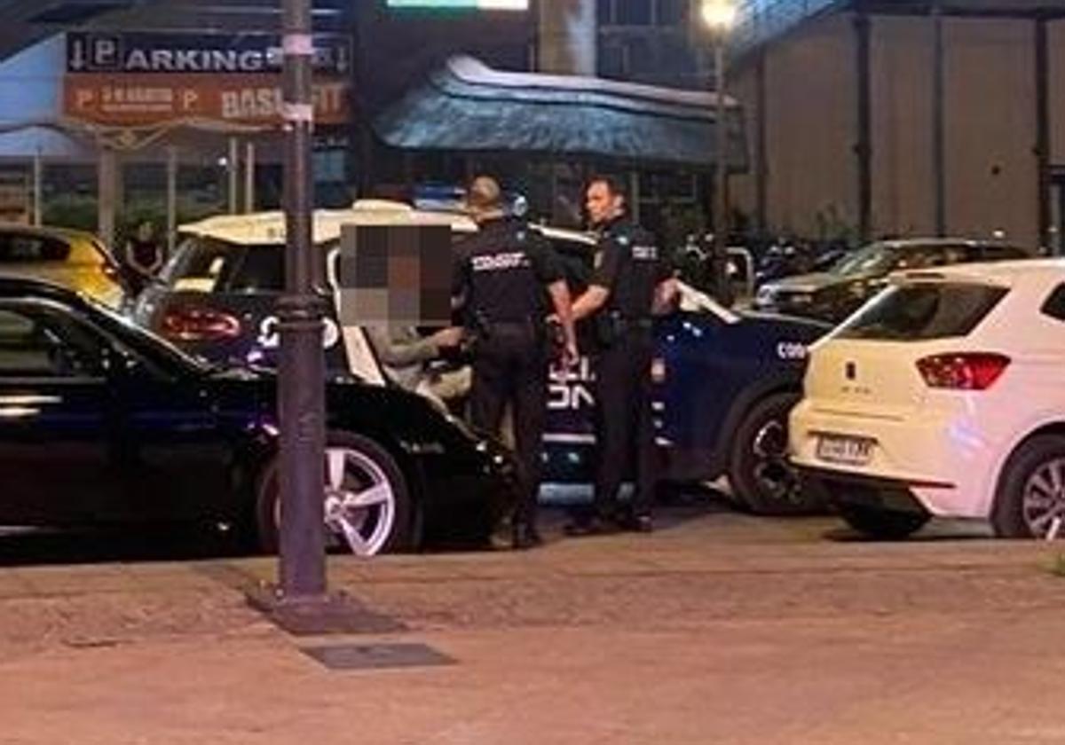 Momento de la detención.