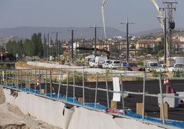 Obras del metro a la altura de La Gloria.